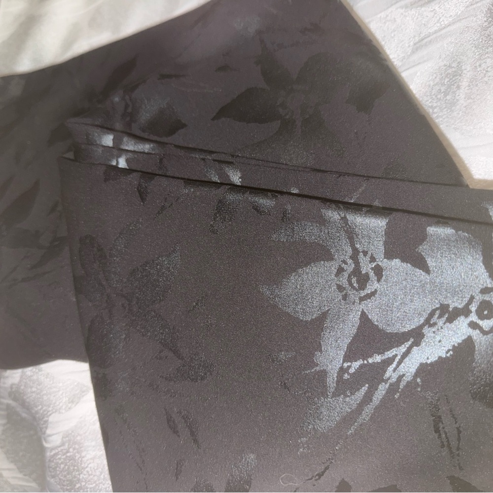 Soft Surroundings Floral Patterned Black Pants